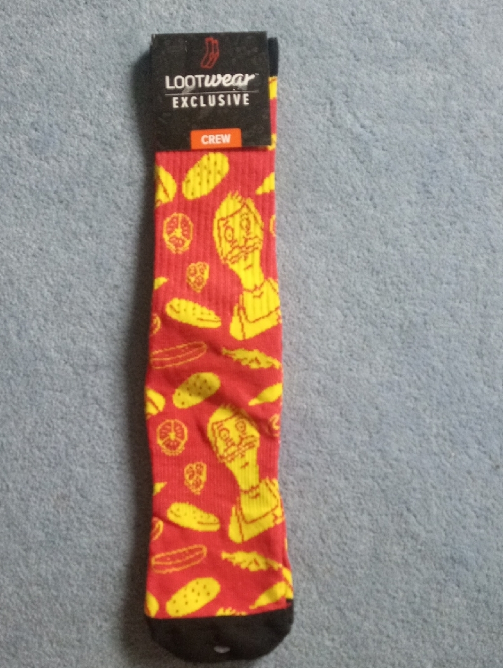 Loot Crate Bob's Burgers Red & Yellow Crew Socks
